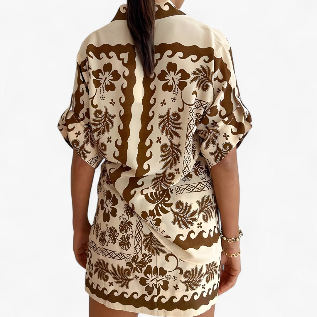 Luna | Boho-inspireret skjortekjole med naturlig elegance - - women's fashion - {{ product_tags }