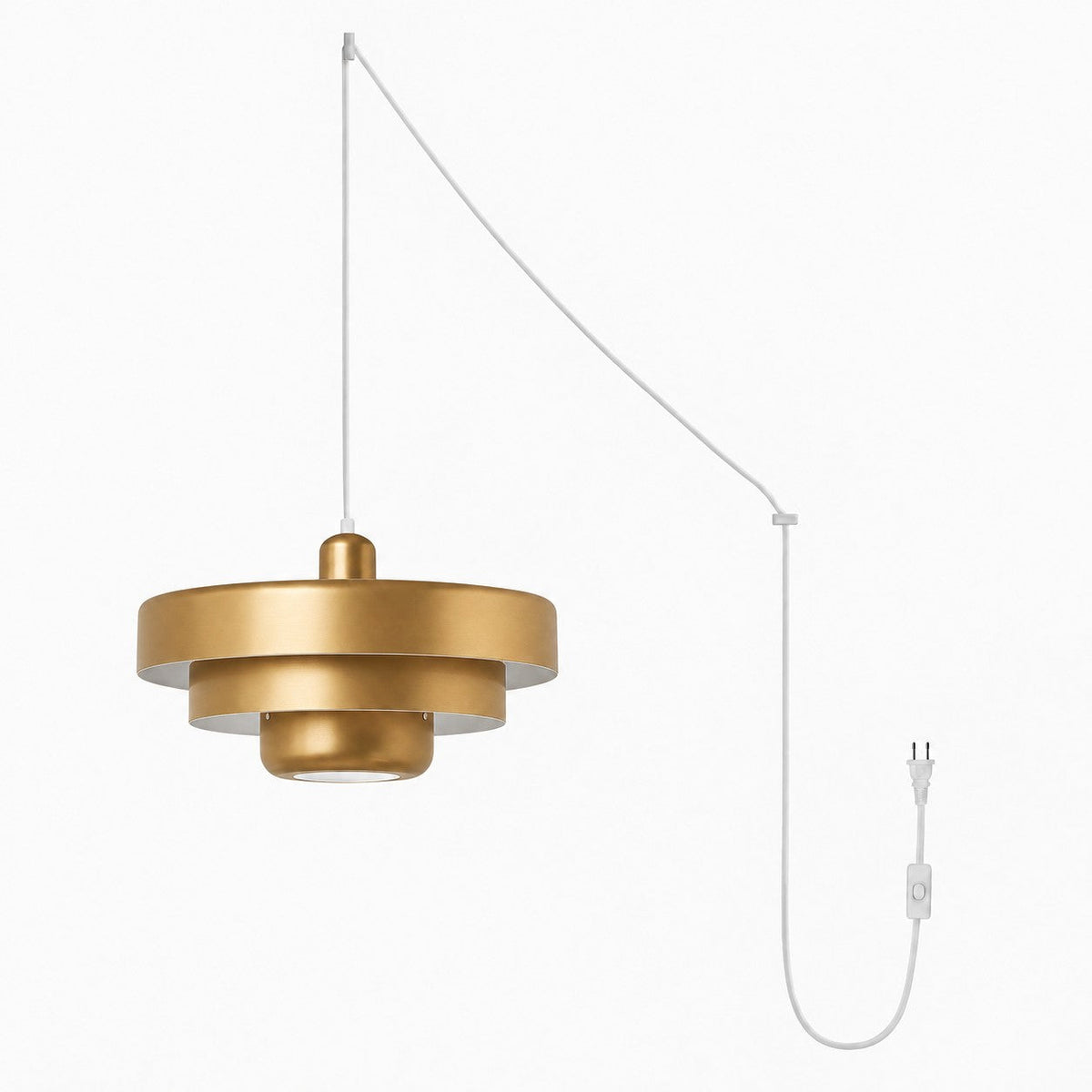 Retro Bauhaus Stikkontakt Pendellampe - Multi Farve - Messing - Home Decor - {{ product_tags }