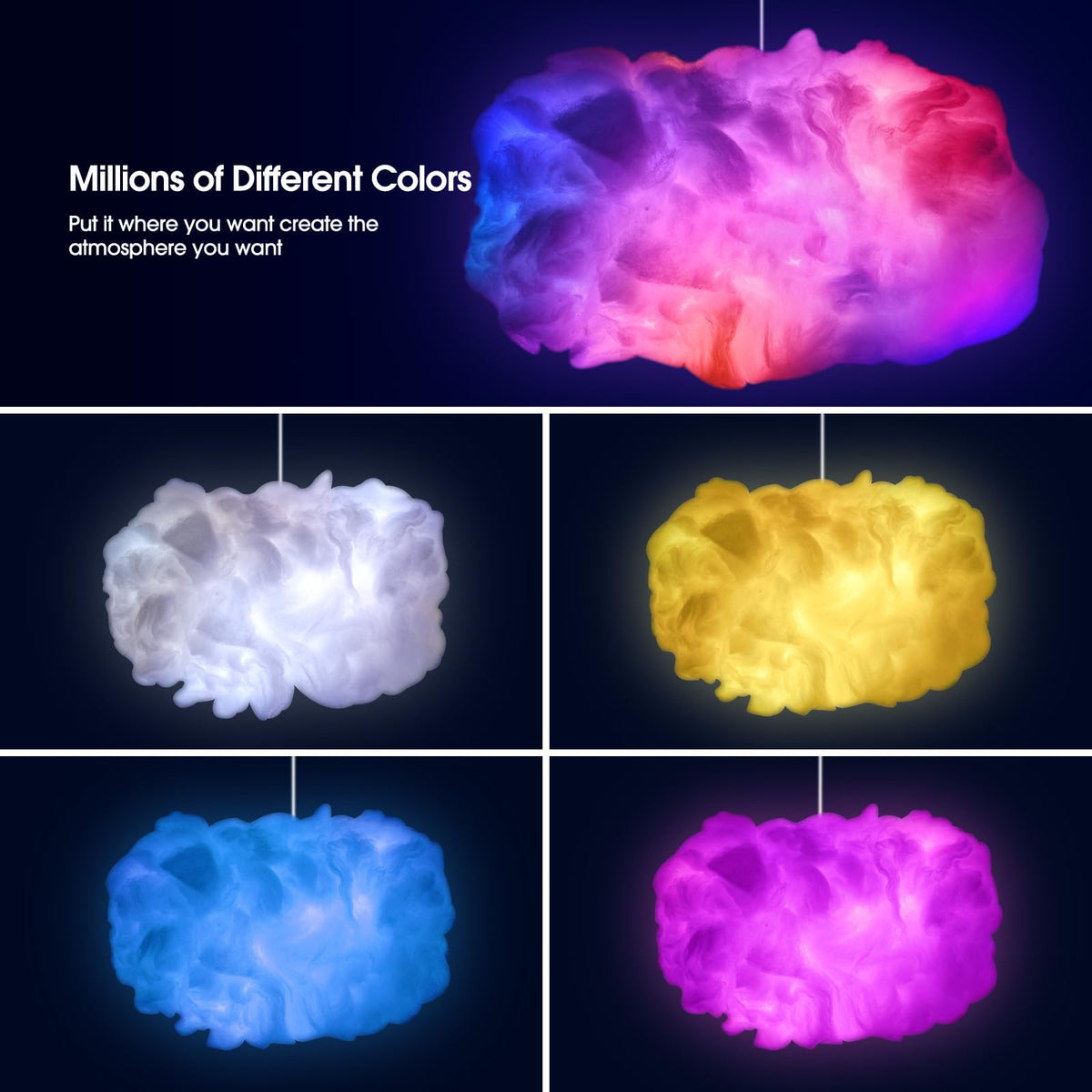 Dream Cloud Light – Musiksynkron RGB LED Lampe - - LED Cloud Light - {{ product_tags }