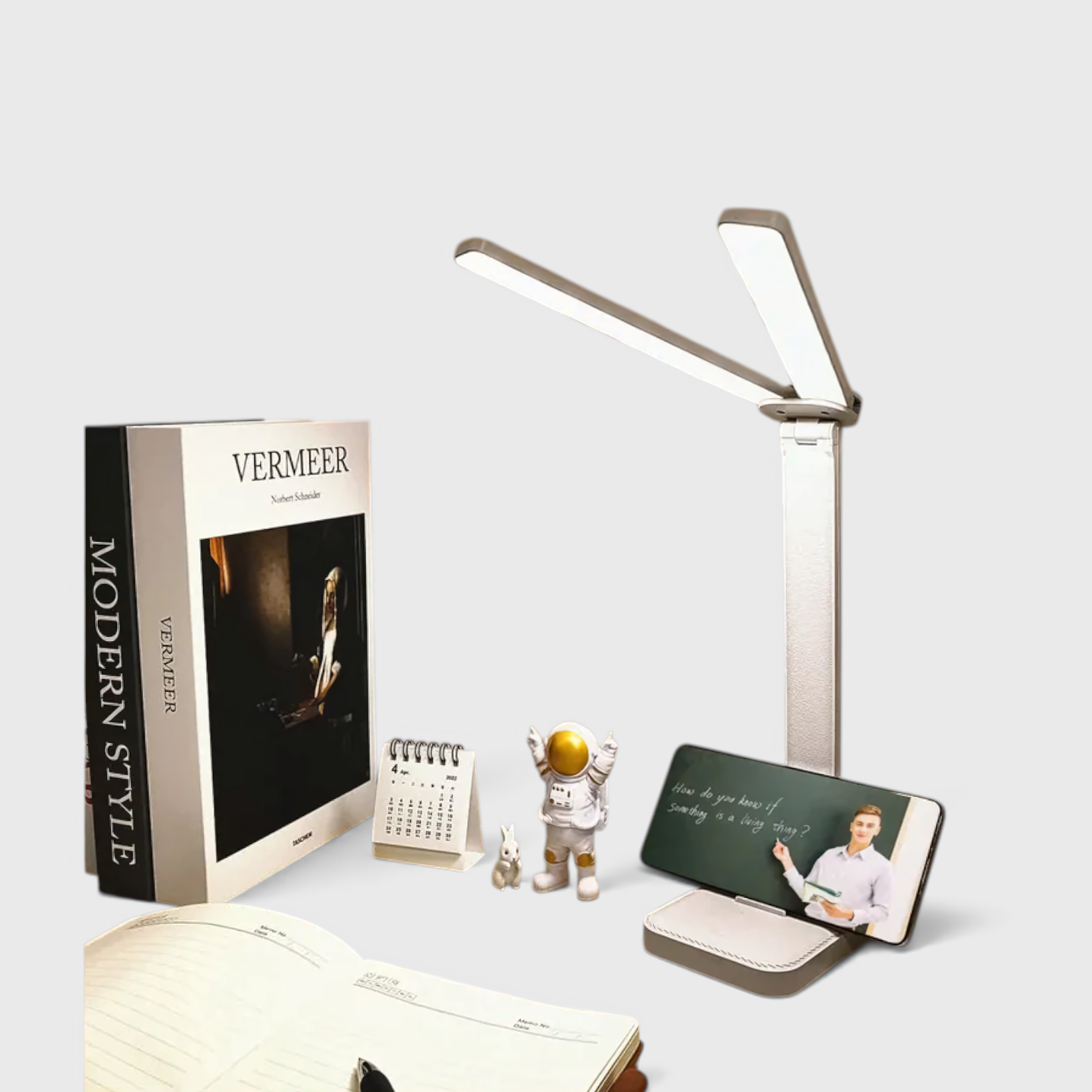 Trådløs LED Skrivebordslampe - Genopladelig, dæmpbar, foldbar ABS - - HL – Lighting – Indoor – Table Lamps - {{ product_tags }
