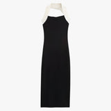 Maëlle | Asymmetric Long Dress - Flowing Elegance with Tied Back