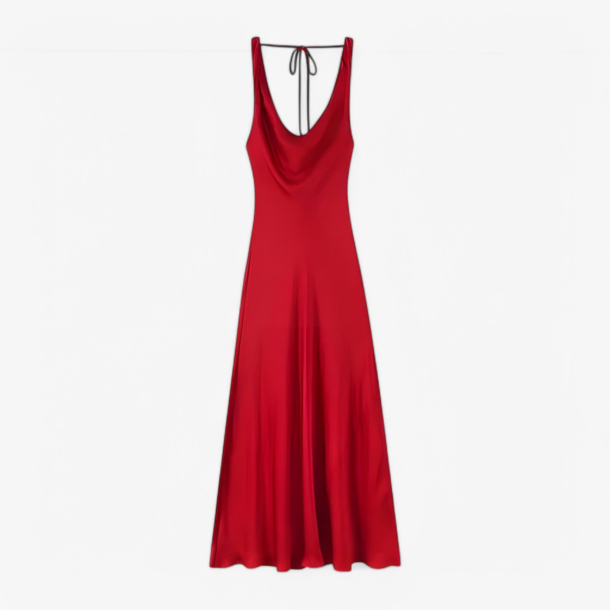 Maëlle | Lang kjole - Luftkomfort & raffineret elegance - Rød - women's fashion - {{ product_tags }