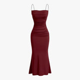 Maxine | Burgundy Dress - Elegant and Comfortable