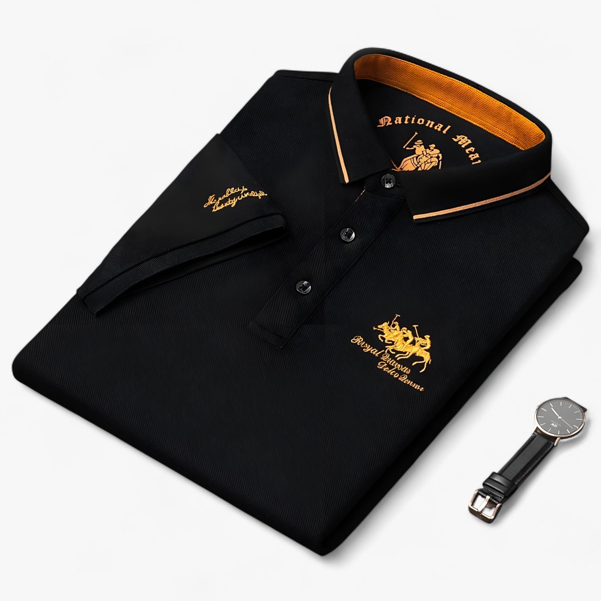 Anja | Ensfarvet Polyester Mand Poloshirt – Almindelig pasform, forskellige størrelser og farver - - Men's Top Clothes - {{ product_tags }