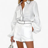Natalia | Pure white linen