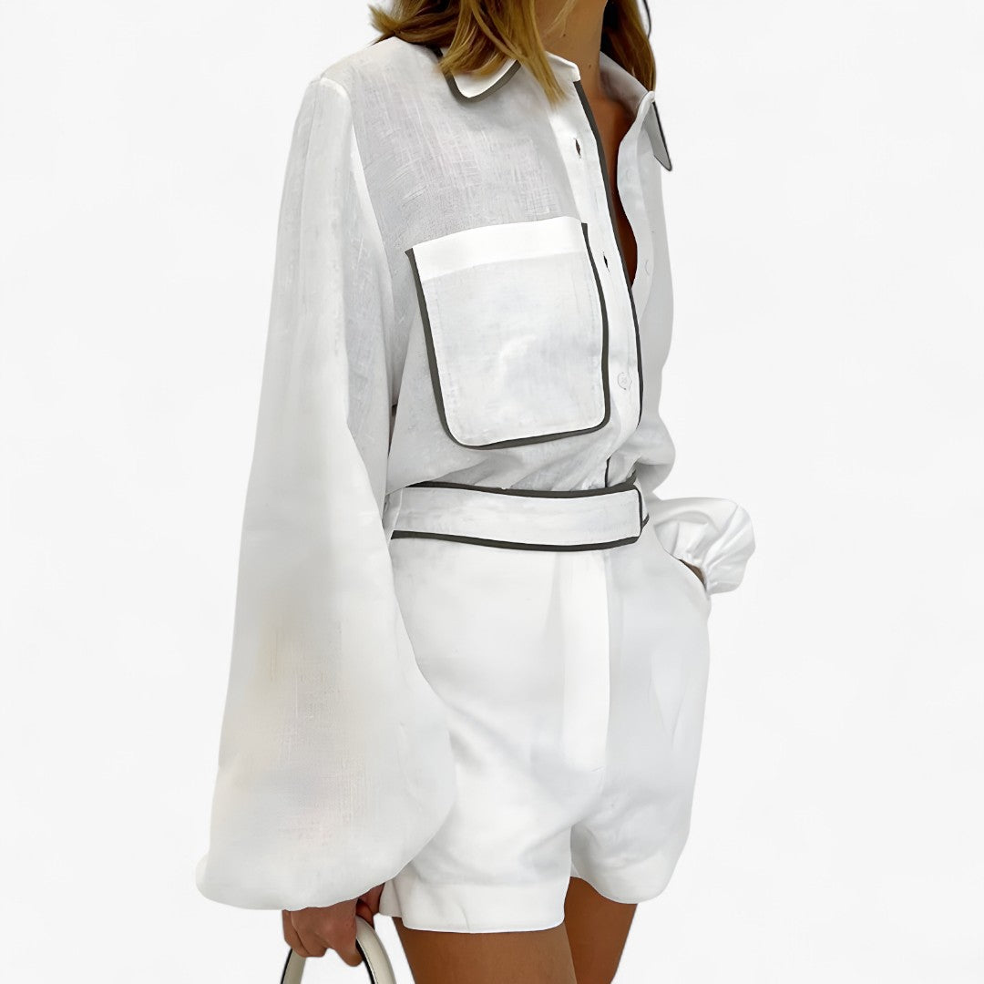 Natalia | Helt hvidt linned - - women's fashion - {{ product_tags }