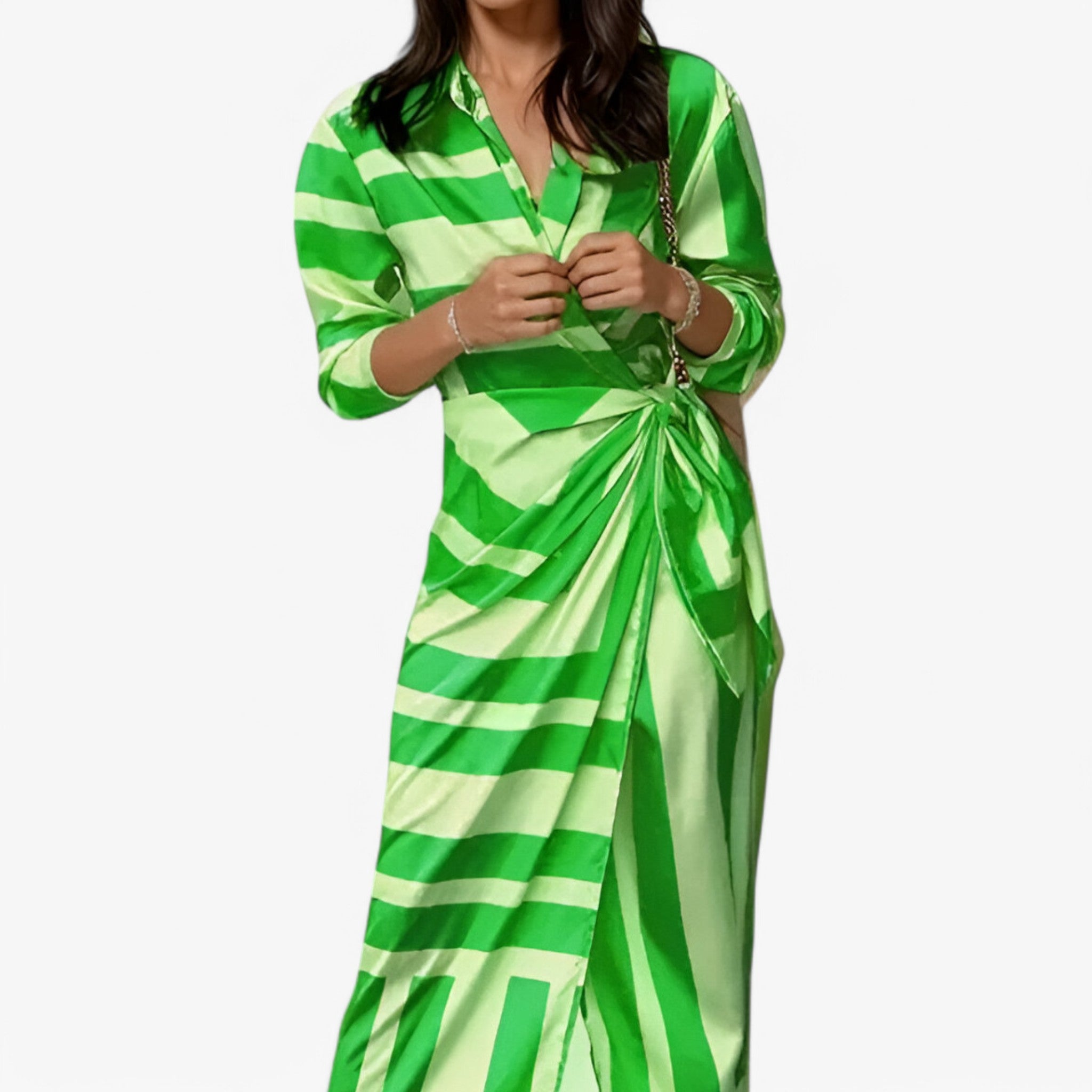 Elena | Printet maxikjole - sofistikeret og feminin - - women's fashion - {{ product_tags }
