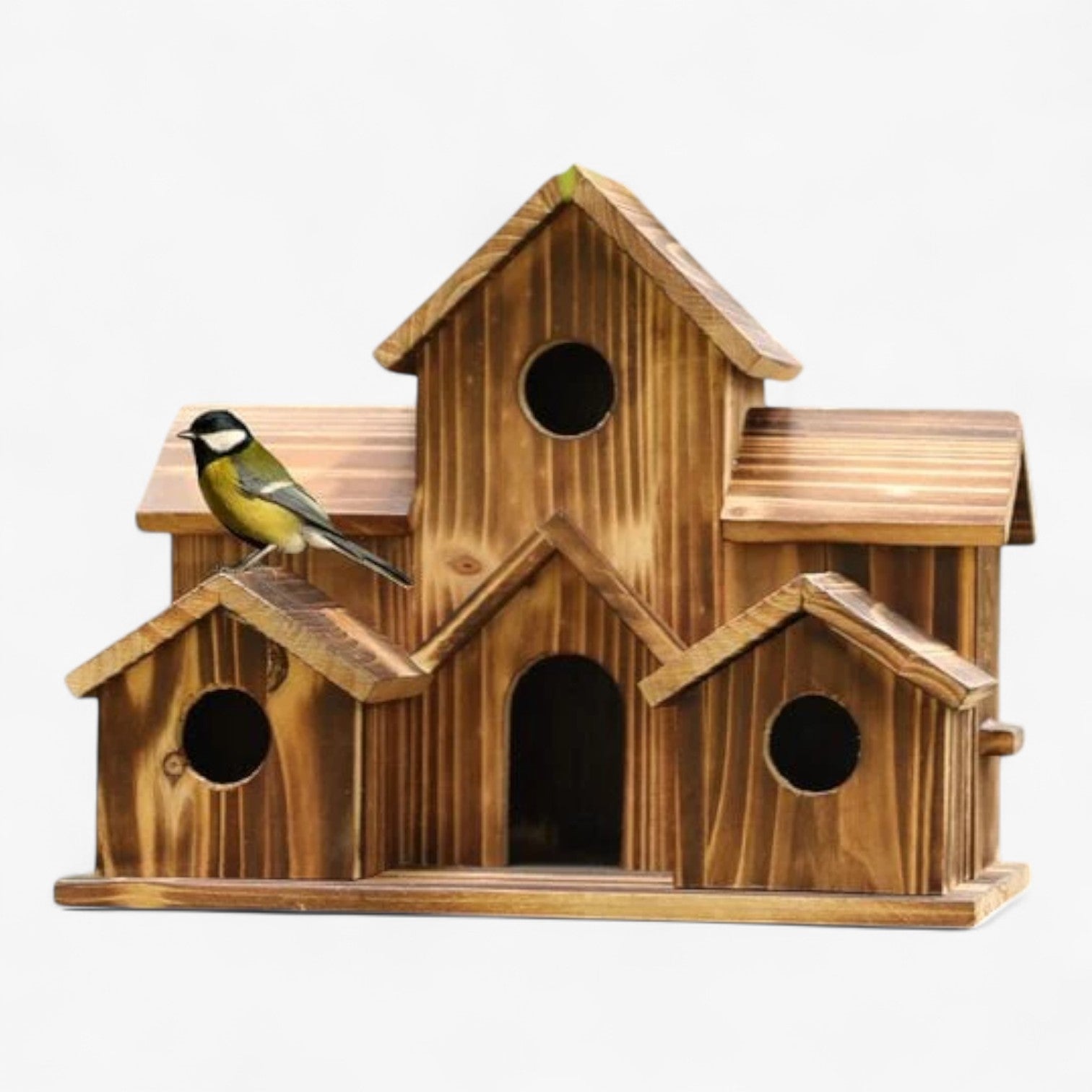 Håndlavet fuglehus med 6 huller - - house & garden - {{ product_tags }