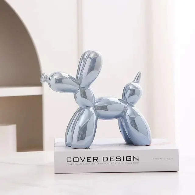 PuffyPooch - Ballon Hund Skulptur - Perleblå - house & garden - {{ product_tags }