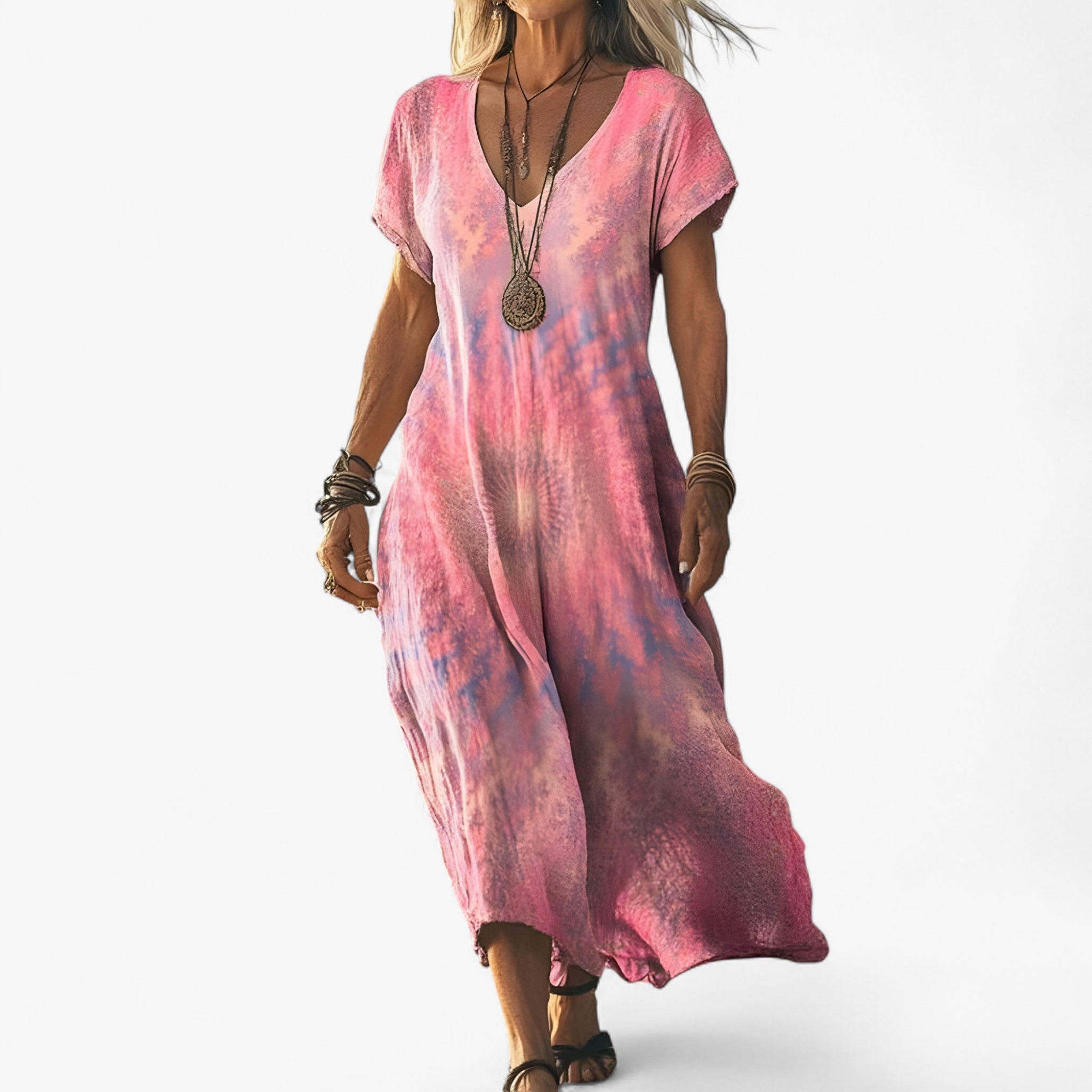 Marie - Vintage Gradient Kjole - Multifarvet 1 - women's fashion - {{ product_tags }