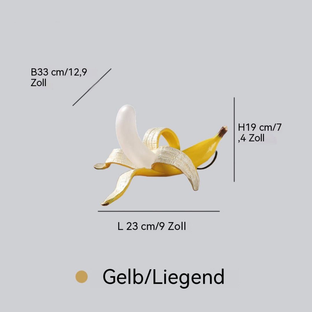 Art Deco Banan Bordlampe - Dekorativt Accentlys - Liggende Gul - Home Decor - {{ product_tags }