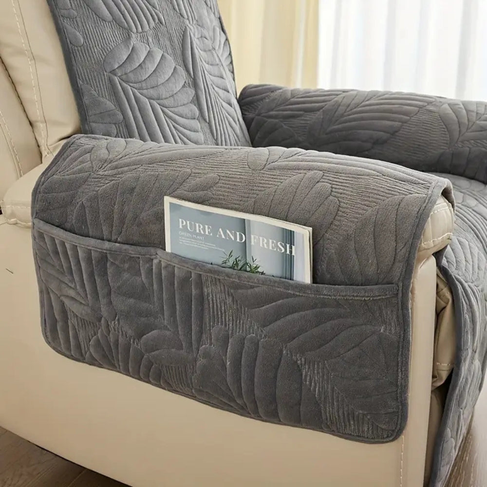 Recliner lænestolsbetræk - Grønt bladmønster, skridsikkert - - Recliner Sofa Covers - {{ product_tags }