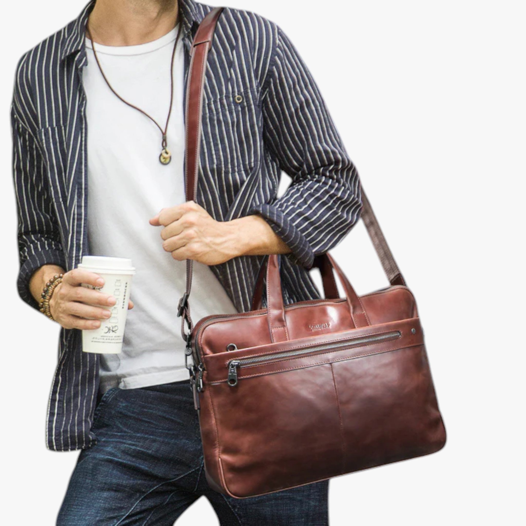 Lorenzo | Elegant læder bærbar taske - - bags - {{ product_tags }