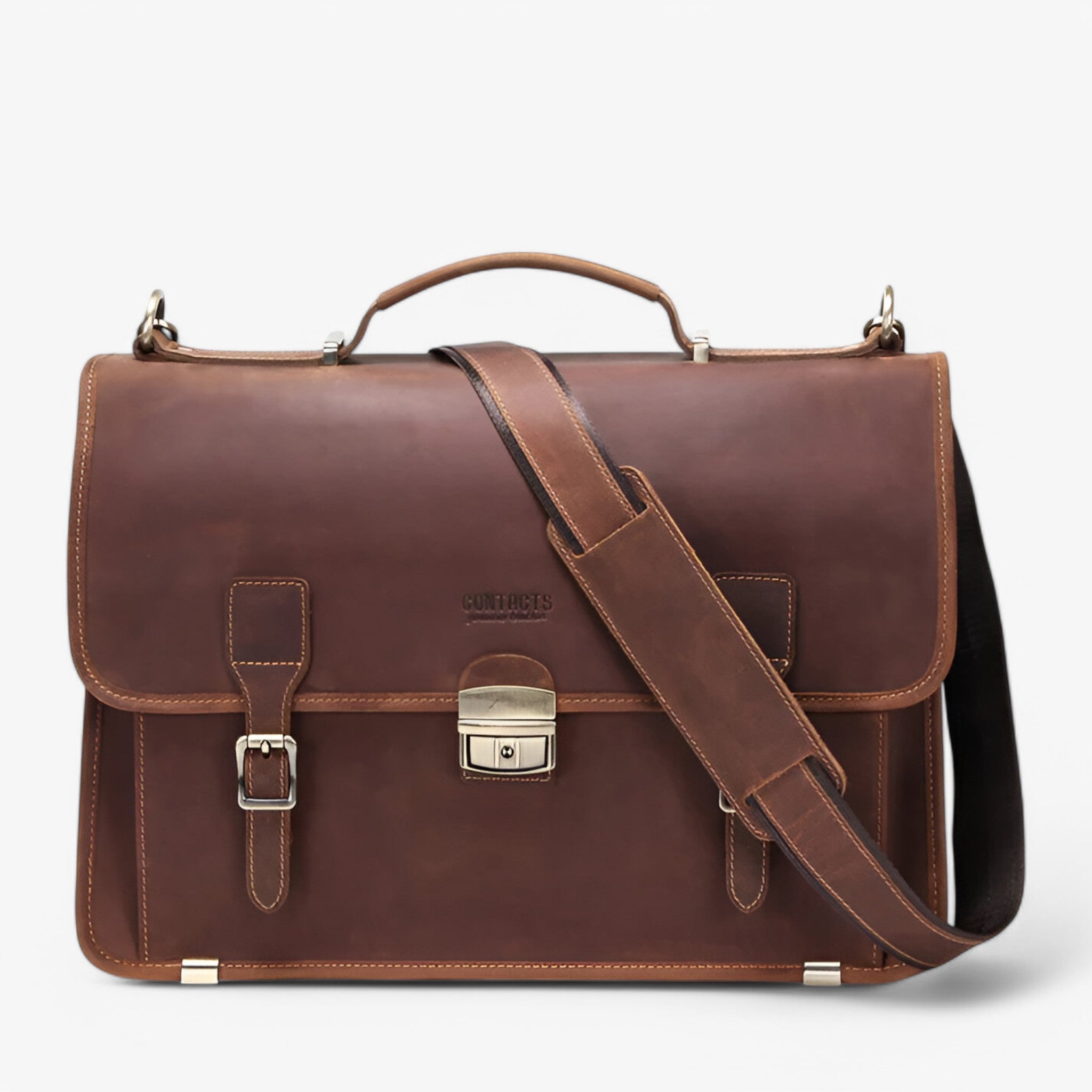 Alessio | Luksus læder bærbar taske - Marron - bags - {{ product_tags }