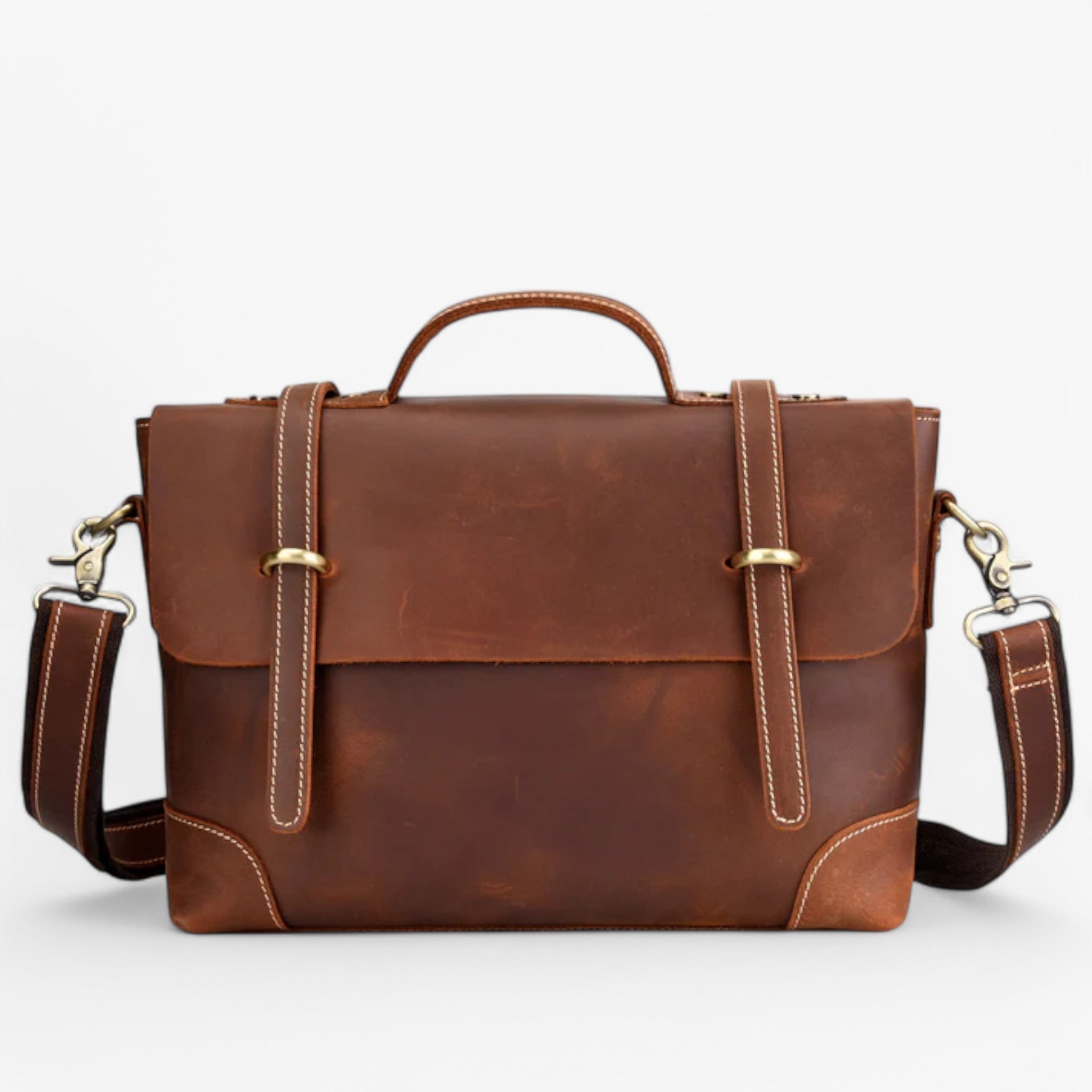 Leonardo | Luksus lædermappe - Marron - bags - {{ product_tags }