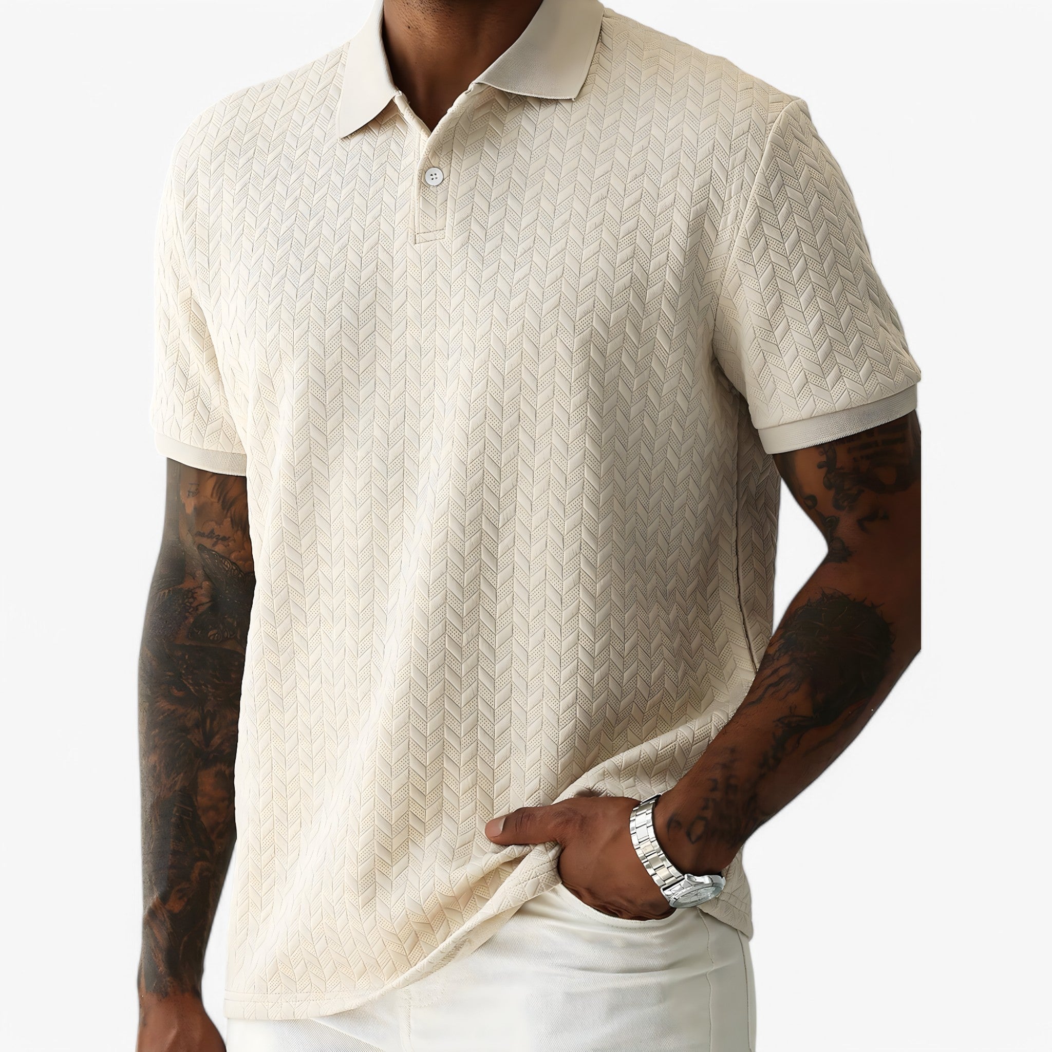 Carlo | Elegant Poloshirt - Hvid - men's fashion - {{ product_tags }