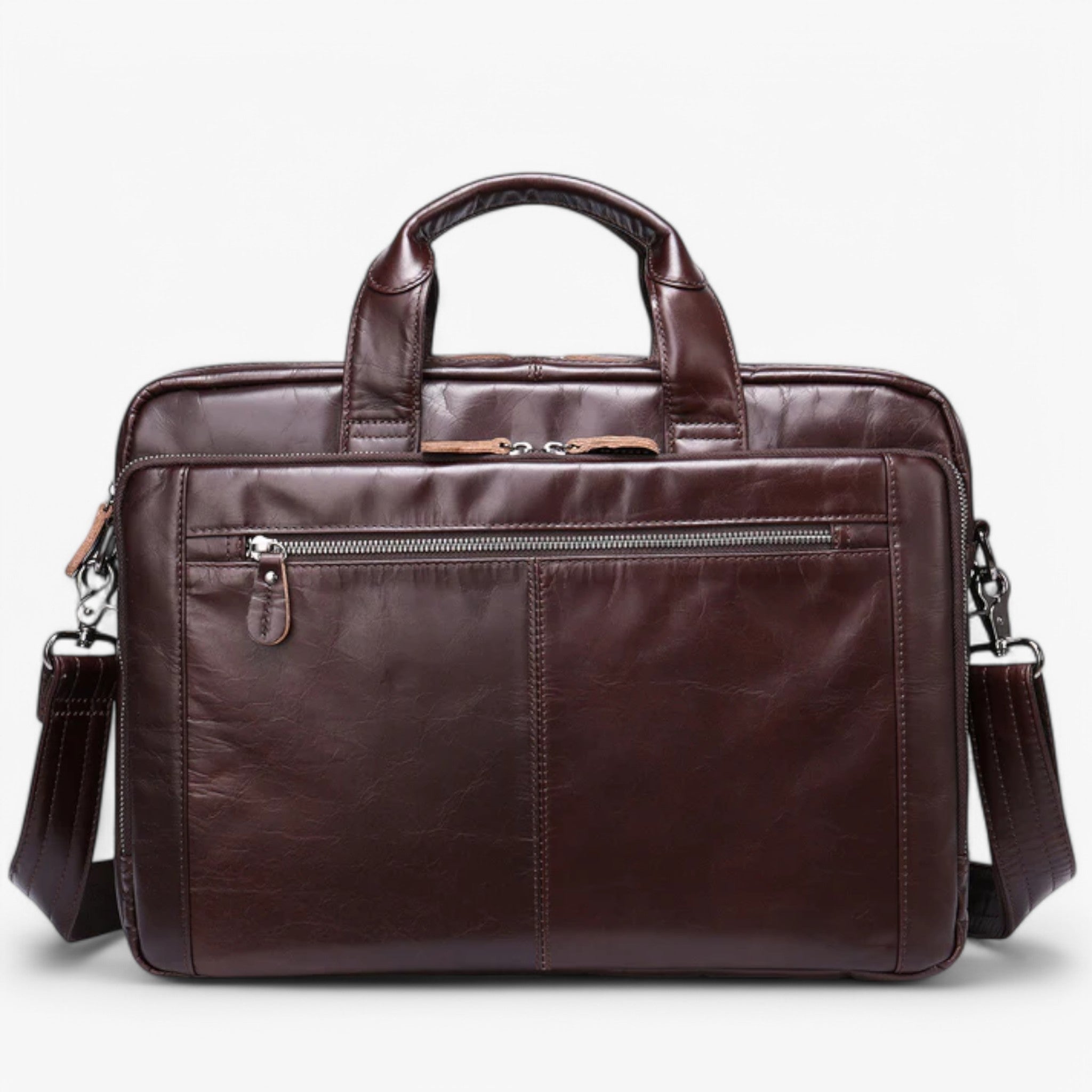 Cosmo | Lædertaske med skulderrem - Rød kaffe - bags - {{ product_tags }