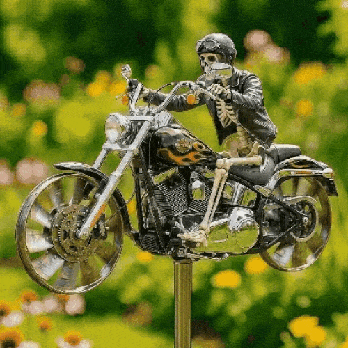 Kranie-rytter Motorcykel Have-vindhjul