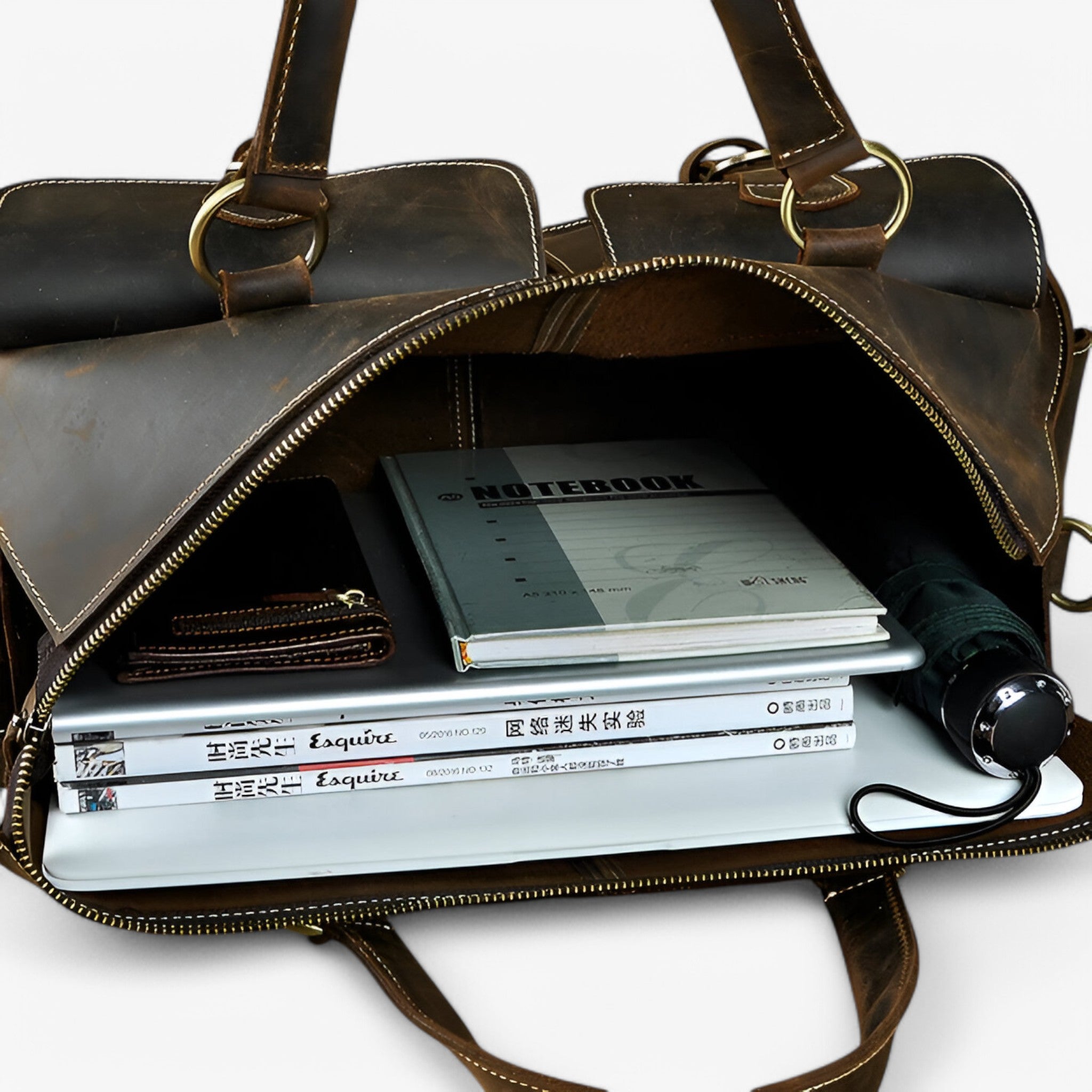 Leon | Ægte vintage lædermappe - - bags - {{ product_tags }