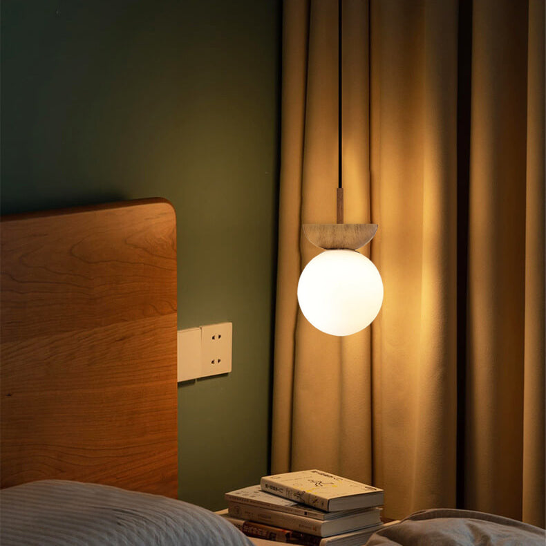 Nordisk-Japansk Træ Loftslampe