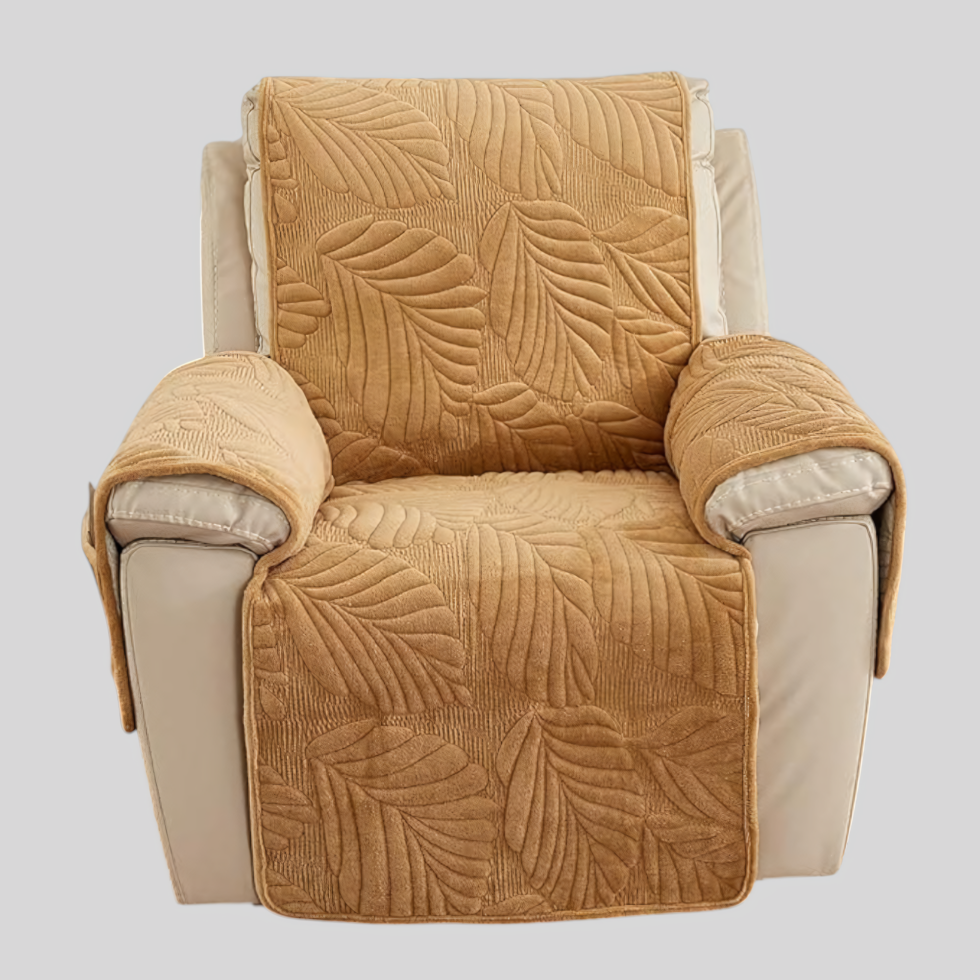 Recliner lænestolsbetræk - Grønt bladmønster, skridsikkert - - Recliner Sofa Covers - {{ product_tags }