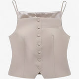 Noemi | Corset top with thin straps in minimalist style