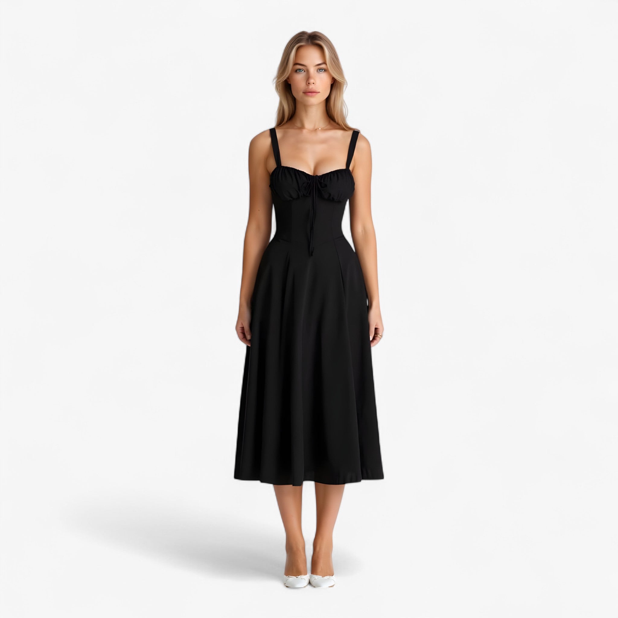 Jasmine | Elegant Kjole – Perfekt til Enhver Lejlighed - Sort - women's fashion - {{ product_tags }