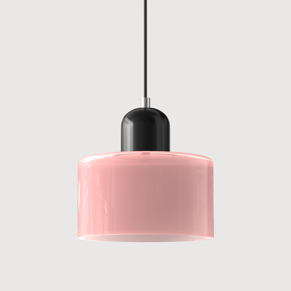 Farvet Glas Bauhaus Pendel – Retro Blikfang