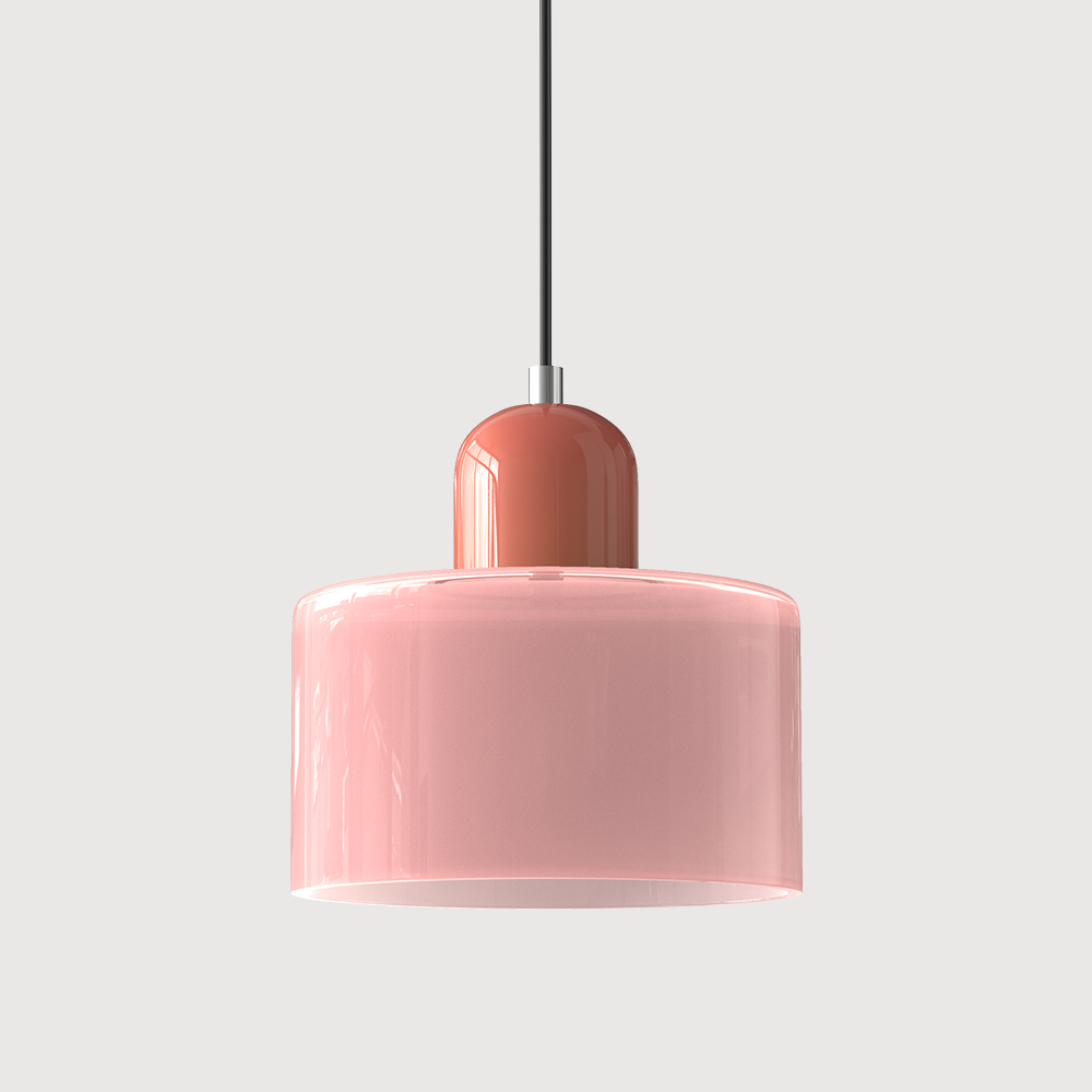 Farvet Glas Bauhaus Pendel – Retro Blikfang