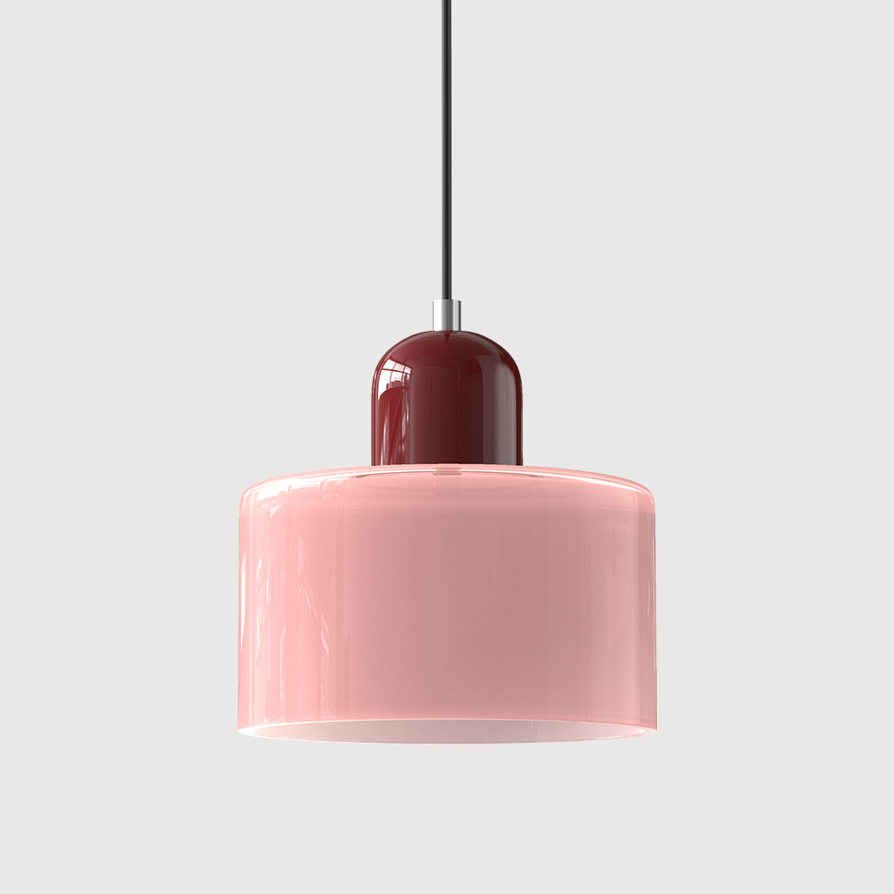 Farvet Glas Bauhaus Pendel – Retro Blikfang