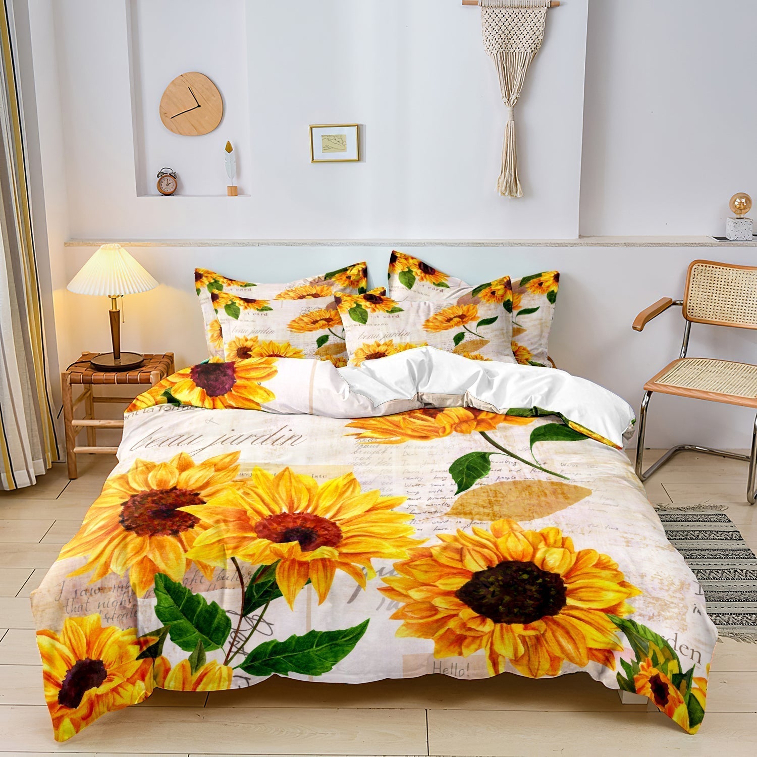 Luksuriøse lag - Sengesæt med solsikkeblomst dynebetræk | Gogh | Frankrig | Beau Jardin - - house & garden - {{ product_tags }
