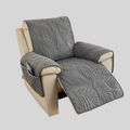 Recliner lænestolsbetræk - Grønt bladmønster, skridsikkert