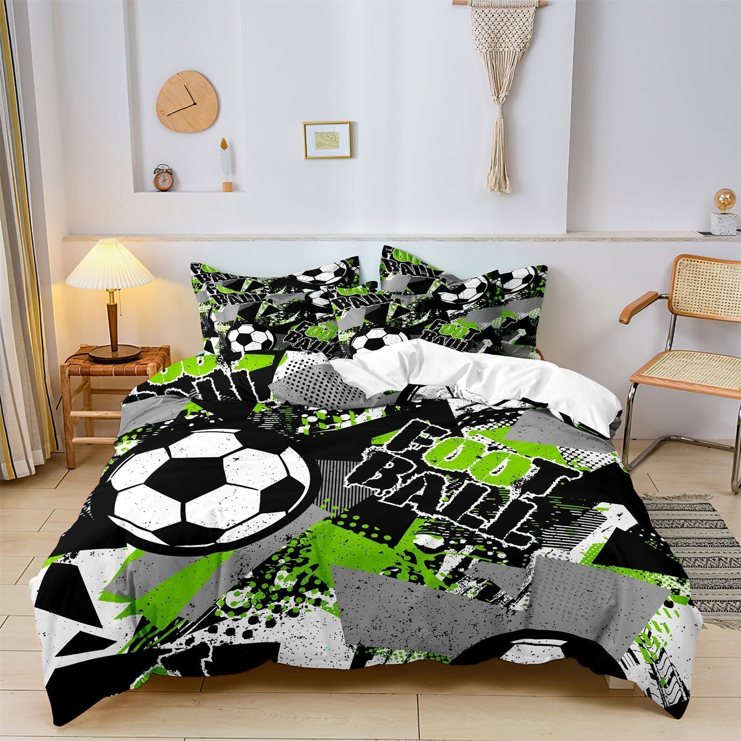CoolCovers - Dynebetræk med fodboldtema til børn Sengesæt - - baby - {{ product_tags }