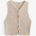 Mirri | Beige stribet vest