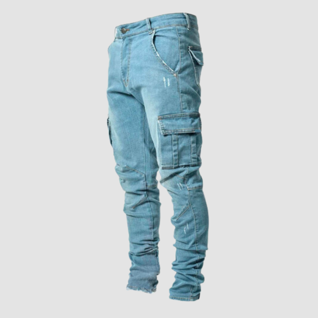 Keegan | Meget elastiske fritidsjeans - ideelle til afslappede og aktive dage - Blå - men's fashion - {{ product_tags }