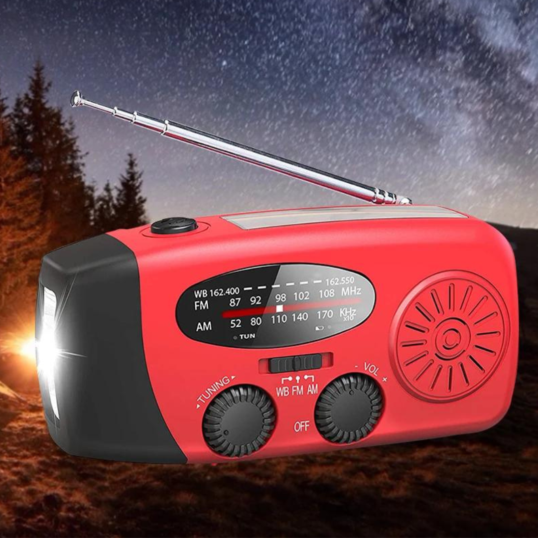 SolarSafe - Nød-radio & Lommelygte på solenergi og optrækbar! - - gadgets - {{ product_tags }