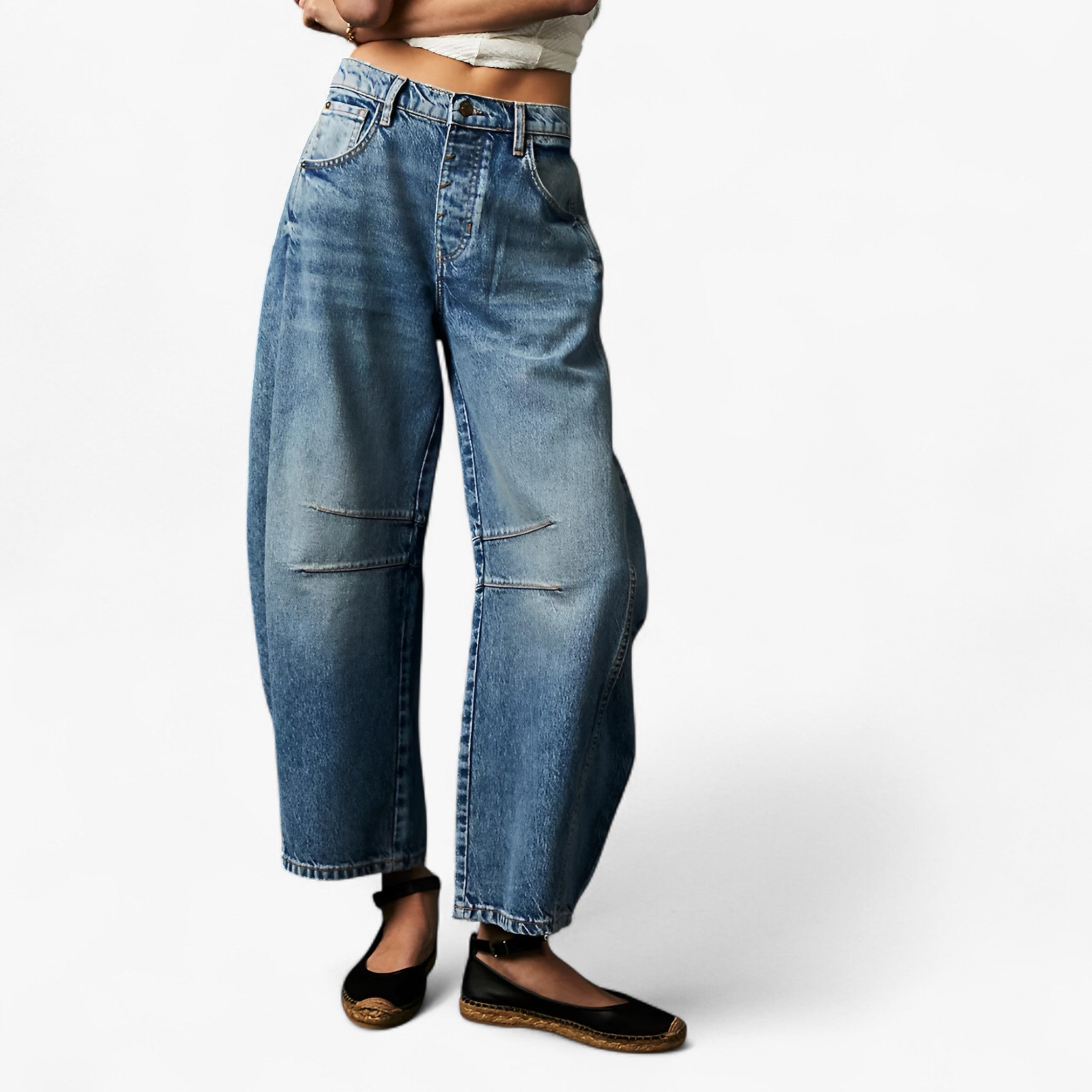 Salve | Jeans med Vidde Ben - Mørke jeans (snart udsolgt) - women's fashion - {{ product_tags }