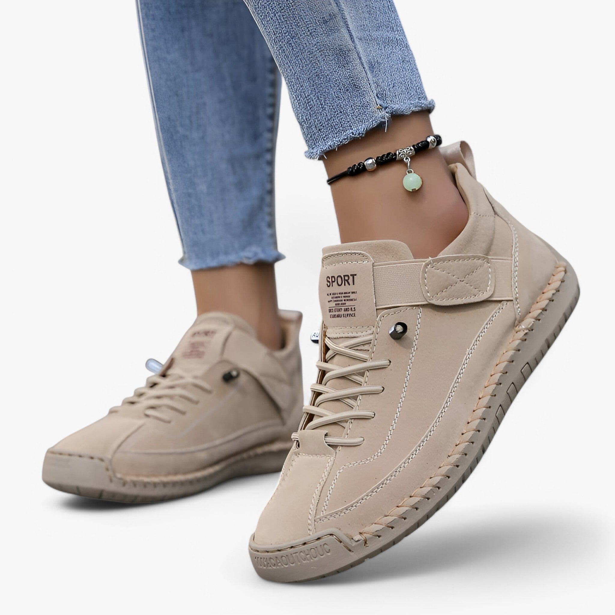 Erin | Komfortsko - Bløde og skridsikre - Beige Sæd - shoes - {{ product_tags }