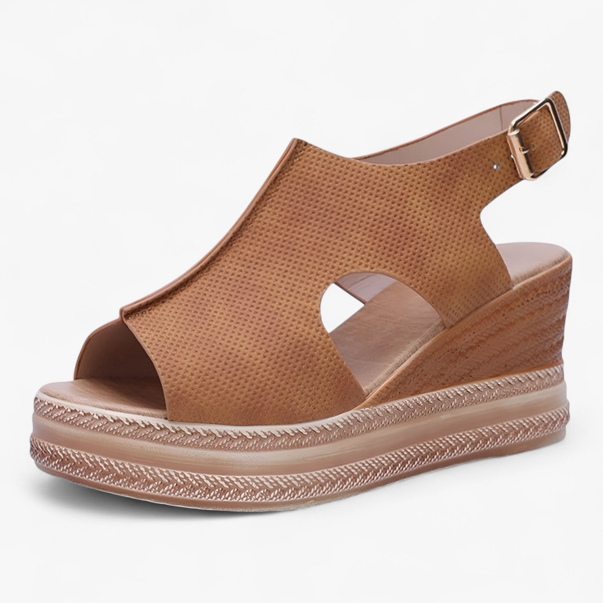 Cora | Plateausandaler - Komfortable og elegante - Brun - Cora | Plateausandaler - Komfortable og elegante - €25 - {{ product_tags }