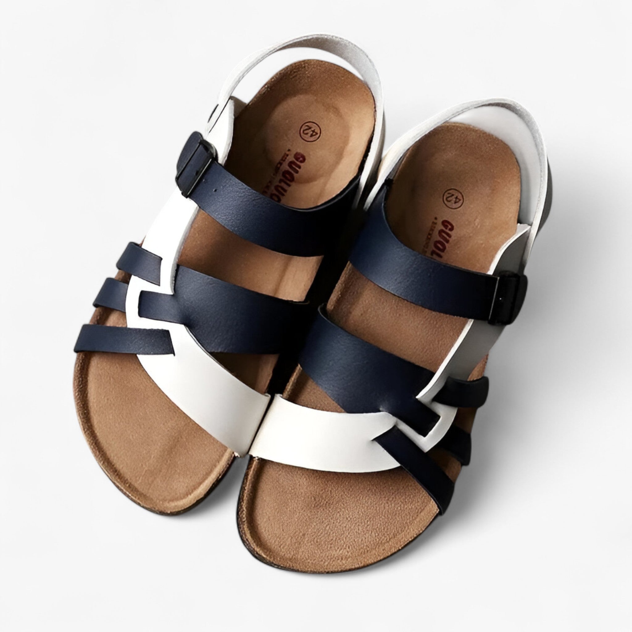 Jakob - Sorte sommersandaler til mænd - Sort og hvid - shoes - {{ product_tags }
