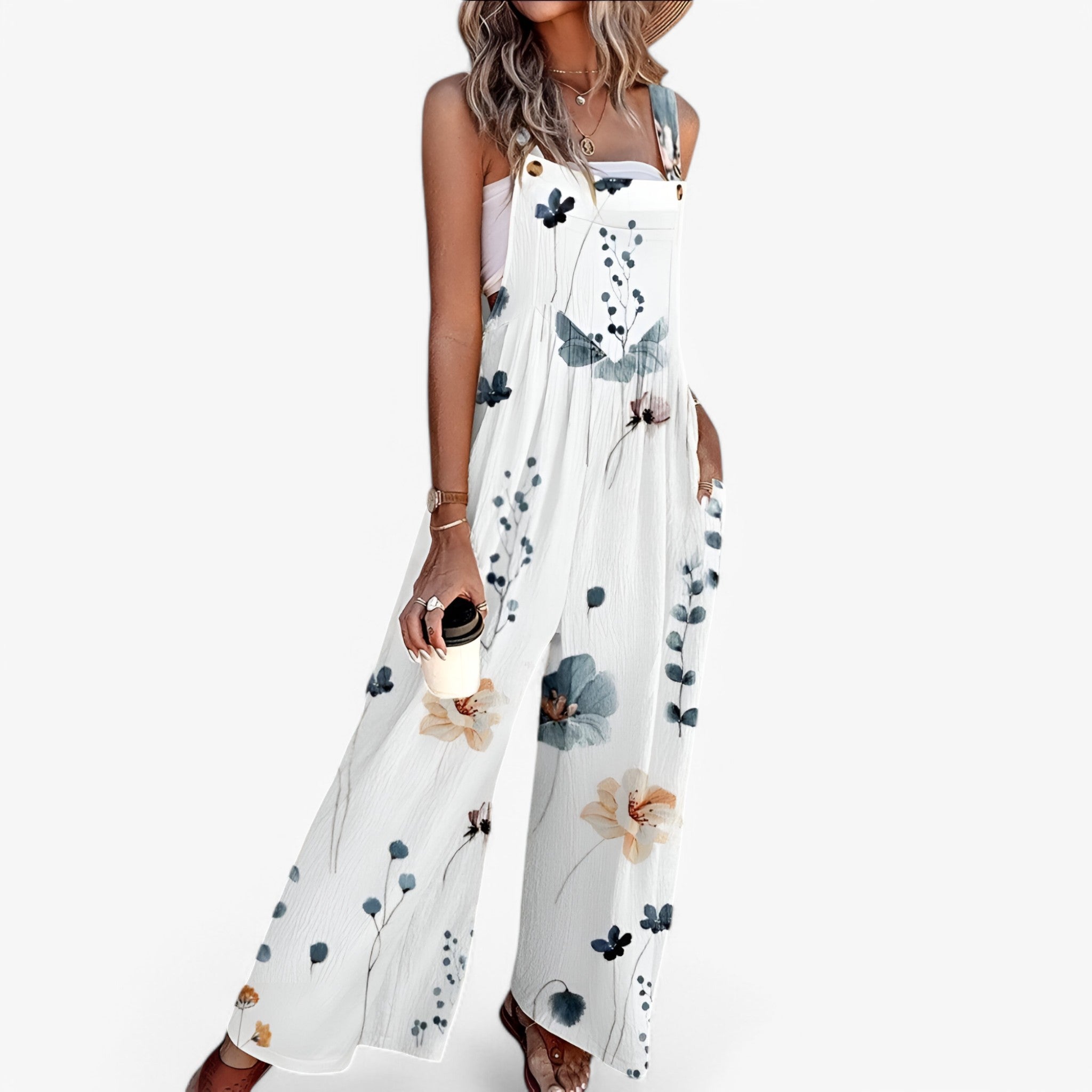 Breezy | Ærmeløs jumpsuit med blomsterprint - - women's fashion - {{ product_tags }