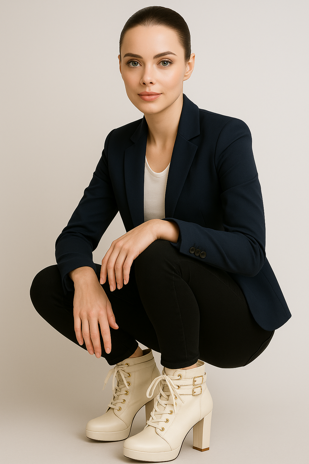 Grazia | Ankle Støvler med Høj Hælde og Metal Detaljer - - Grazia | Ankle Støvler med Høj Hælde og Metal Detaljer - €25 - {{ product_tags }
