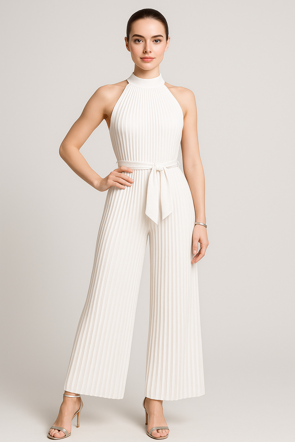 Vivian | Elegant plissé tuta med halterhals og taljegumm - - Vivian | Elegant plissé tuta med halterhals og taljegumm - €25 - {{ product_tags }