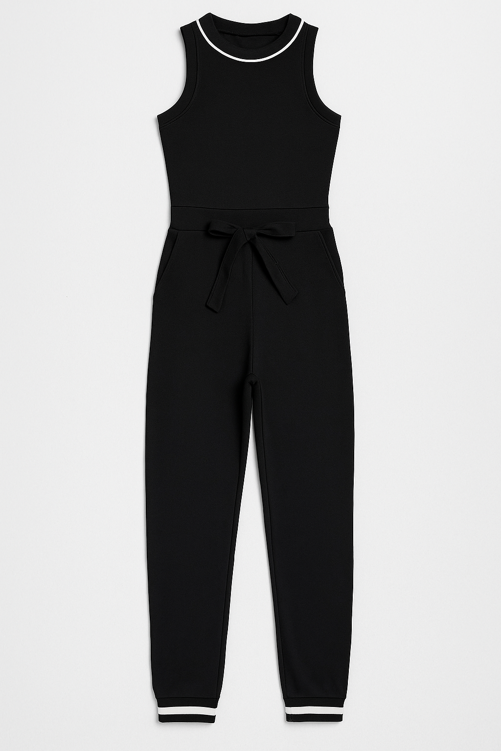 Camila | Elegant ærmeløs sportstuta med kontrastdetaljer - Sort - Camila | Elegant ærmeløs sportstuta med kontrastdetaljer - €25 - {{ product_tags }