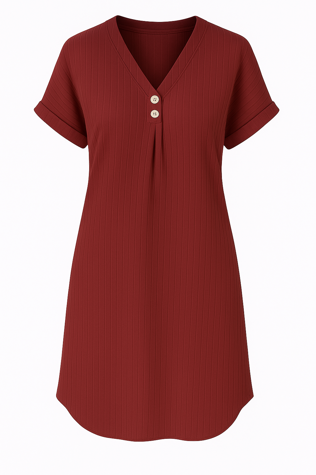 Jasmijn | Casual sommerkjole i bomuld med stribet mønster og dekorative knapper - Rød - Jasmijn | Casual sommerkjole i bomuld med stribet mønster og dekorative knapper - €25 - {{ product_tags }