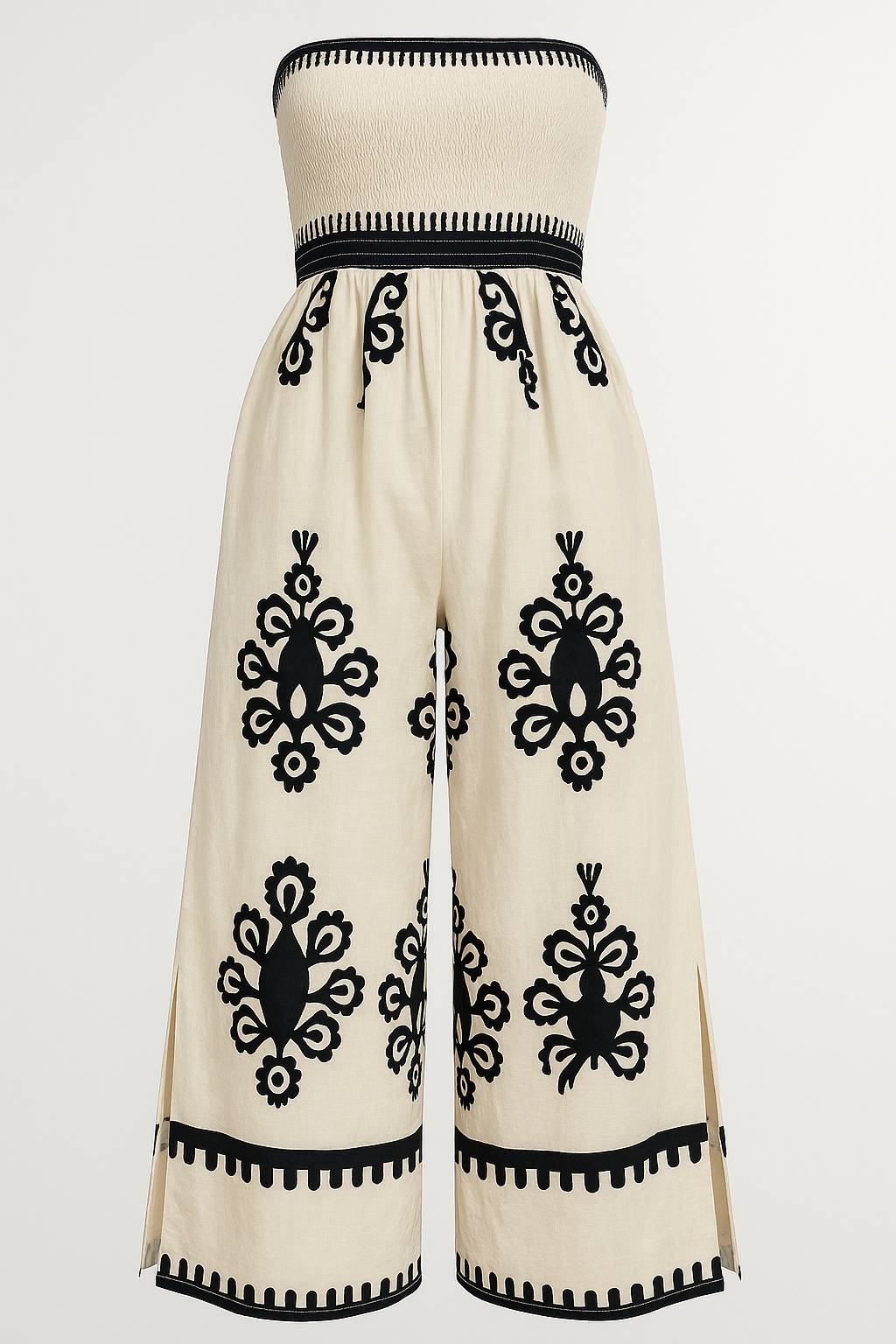Lara | Sommertuta Med Broderet Detalje med Elastisk Bånd og Sidelommer - Abrikos - Lara | Sommertuta Med Broderet Detalje med Elastisk Bånd og Sidelommer - €25 - {{ product_tags }