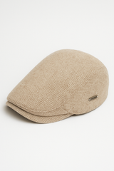 Milano | Classic Beige Cotton Blend Flat Cap