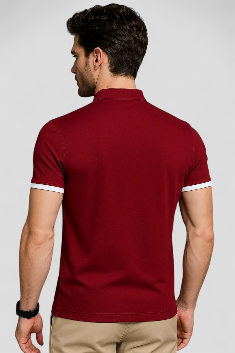 Logan | Herre Polo Slim Fit med Kinesisk Krave - - Logan | Herre Polo Slim Fit med Kinesisk Krave- €25 - {{ product_tags }
