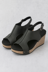 Sienna | Women's Suede Wedge Sandal with Cork Sole