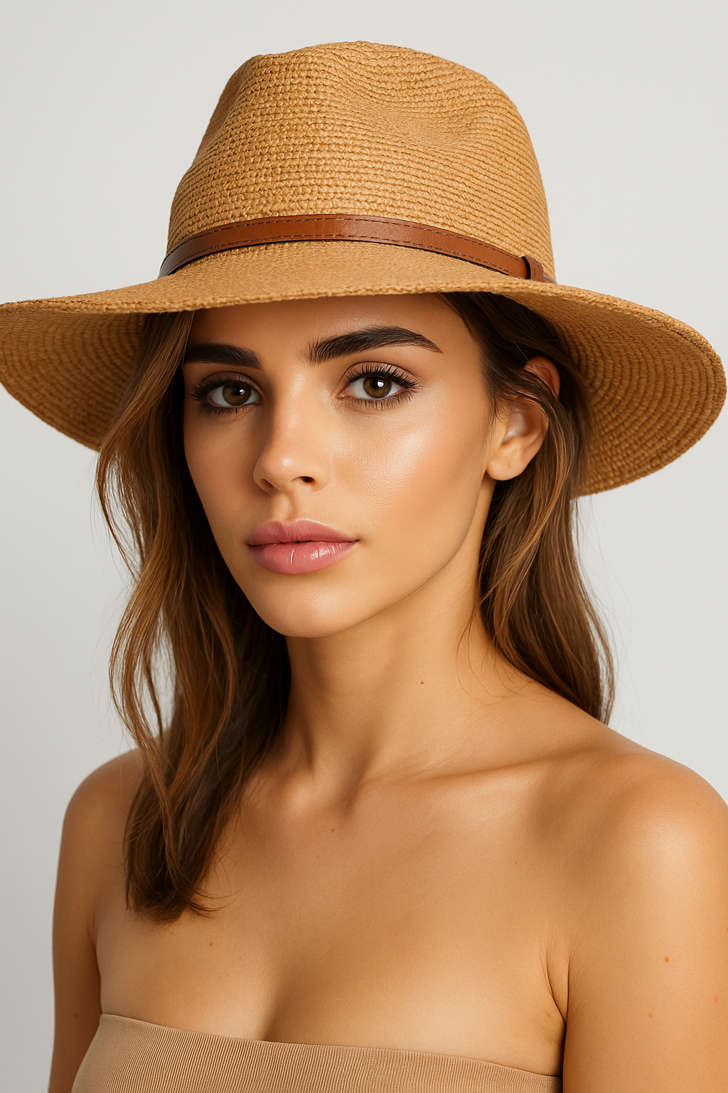 Soren | Sommerhat af flettet rafia med læderstrop - - Soren | Sommerhat af flettet rafia med læderstrop - €25 - {{ product_tags }